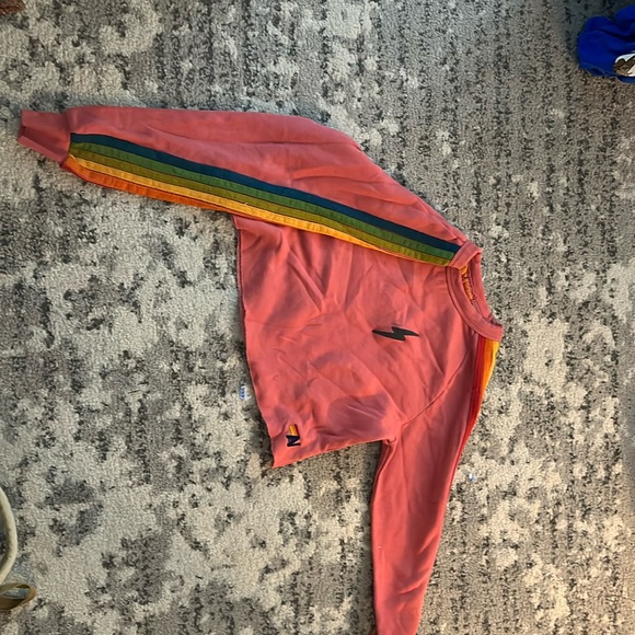 Aviator nation, cropped pink sweatshirt, size small - Picture 1 of 3